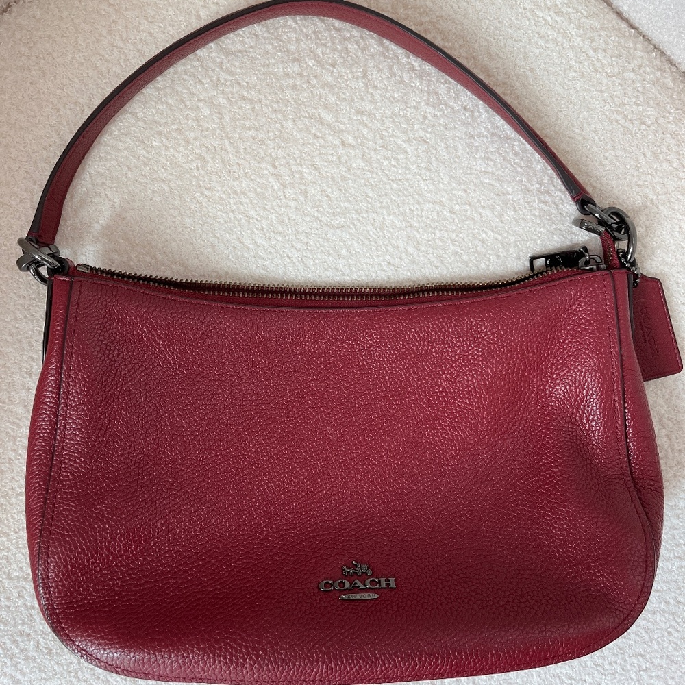Red Coach Shoulder Bag
